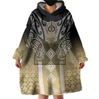 Aotearoa Maori Iwi Heritage Wearable Blanket Hoodie Waikato Tainui Parauri