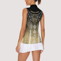 Aotearoa Maori Iwi Heritage Women Sleeveless Polo Shirt Waikato Tainui Parauri