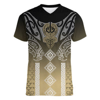 Aotearoa Maori Iwi Heritage Women V-Neck T-Shirt Waikato Tainui Parauri
