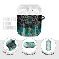 Aotearoa Maori Iwi Heritage AirPods Case Ngati Kahungunu Paua Shell Turquoise