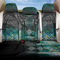 Aotearoa Maori Iwi Heritage Back Car Seat Cover Ngati Kahungunu Paua Shell Turquoise