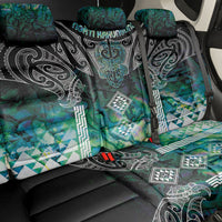 Aotearoa Maori Iwi Heritage Back Car Seat Cover Ngati Kahungunu Paua Shell Turquoise