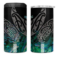 Aotearoa Maori Iwi Heritage 4 in 1 Can Cooler Tumbler Ngati Kahungunu Paua Shell Turquoise