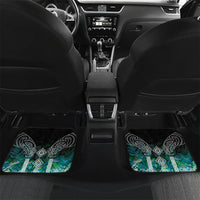 Aotearoa Maori Iwi Heritage Car Mats Ngati Kahungunu Paua Shell Turquoise
