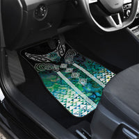 Aotearoa Maori Iwi Heritage Car Mats Ngati Kahungunu Paua Shell Turquoise