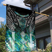 Aotearoa Maori Iwi Heritage Garden Flag Ngati Kahungunu Paua Shell Turquoise