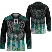 Aotearoa Maori Iwi Heritage Hockey Jersey Ngati Kahungunu Paua Shell Turquoise
