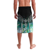 Aotearoa Maori Iwi Heritage Lavalava Ngati Kahungunu Paua Shell Turquoise
