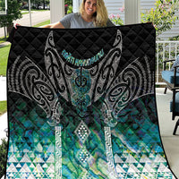Aotearoa Maori Iwi Heritage Quilt Ngati Kahungunu Paua Shell Turquoise
