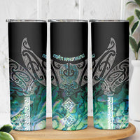 Aotearoa Maori Iwi Heritage Skinny Tumbler Ngati Kahungunu Paua Shell Turquoise