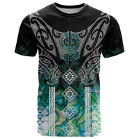Aotearoa Maori Iwi Heritage T Shirt Ngati Kahungunu Paua Shell Turquoise
