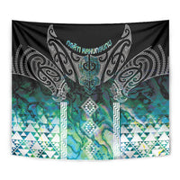 Aotearoa Maori Iwi Heritage Tapestry Ngati Kahungunu Paua Shell Turquoise