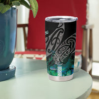 Aotearoa Maori Iwi Heritage Tumbler Cup Ngati Kahungunu Paua Shell Turquoise