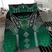 Aotearoa Maori Iwi Heritage Bedding Set Ngai Tahu Pounamu Green