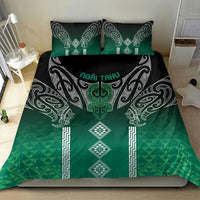Aotearoa Maori Iwi Heritage Bedding Set Ngai Tahu Pounamu Green