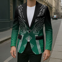 Aotearoa Maori Iwi Heritage Blazer Ngai Tahu Pounamu Green