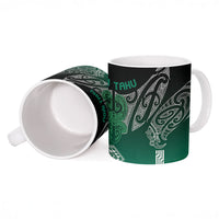 Aotearoa Maori Iwi Heritage Ceramic Mug Ngai Tahu Pounamu Green
