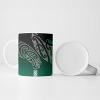Aotearoa Maori Iwi Heritage Ceramic Mug Ngai Tahu Pounamu Green
