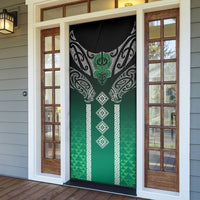 Aotearoa Maori Iwi Heritage Door Cover Ngai Tahu Pounamu Green