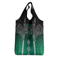 Aotearoa Maori Iwi Heritage Grocery Bag Ngai Tahu Pounamu Green