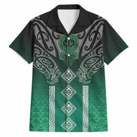 Aotearoa Maori Iwi Heritage Hawaiian Shirt Ngai Tahu Pounamu Green
