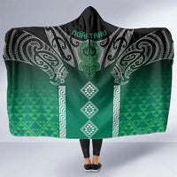 Aotearoa Maori Iwi Heritage Hooded Blanket Ngai Tahu Pounamu Green