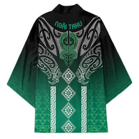 Aotearoa Maori Iwi Heritage Kimono Ngai Tahu Pounamu Green