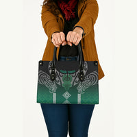 Aotearoa Maori Iwi Heritage Leather Bag Ngai Tahu Pounamu Green