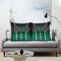 Aotearoa Maori Iwi Heritage Pillow Cover Ngai Tahu Pounamu Green
