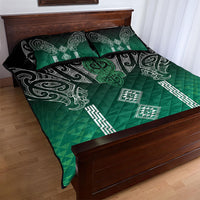 Aotearoa Maori Iwi Heritage Quilt Bed Set Ngai Tahu Pounamu Green