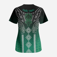 Aotearoa Maori Iwi Heritage Scrub Top Ngai Tahu Pounamu Green