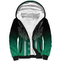 Aotearoa Maori Iwi Heritage Sherpa Hoodie Ngai Tahu Pounamu Green