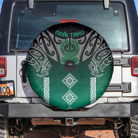 Aotearoa Maori Iwi Heritage Spare Tire Cover Ngai Tahu Pounamu Green