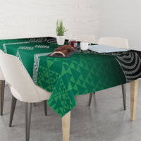 Aotearoa Maori Iwi Heritage Tablecloth Ngai Tahu Pounamu Green