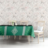 Aotearoa Maori Iwi Heritage Tablecloth Ngai Tahu Pounamu Green