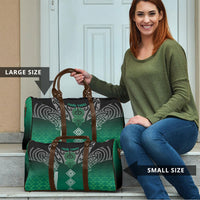 Aotearoa Maori Iwi Heritage Travel Bag Ngai Tahu Pounamu Green