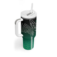 Aotearoa Maori Iwi Heritage Tumbler With Handle Ngai Tahu Pounamu Green