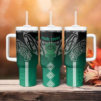 Aotearoa Maori Iwi Heritage Tumbler With Handle Ngai Tahu Pounamu Green