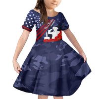Pearl Harbor Remembrance Day Family Matching Mermaid Dress and Hawaiian Shirt Poppy Mix Style LT7 Daughter's Dress Navy Blue - Polynesian Pride