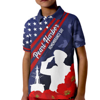 Pearl Harbor Remembrance Day Kid Polo Shirt Poppy Mix Style LT7 Kid Navy Blue - Polynesian Pride
