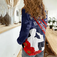 Pearl Harbor Remembrance Day Women Casual Shirt Poppy Mix Style LT7 - Polynesian Pride