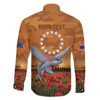 Cook Islands ANZAC Day Personalised Family Matching Puletasi and Hawaiian Shirt with Poppy Field LT9 - Polynesian Pride