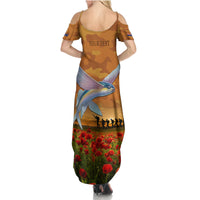 Cook Islands ANZAC Day Personalised Family Matching Summer Maxi Dress and Hawaiian Shirt with Poppy Field LT9 - Polynesian Pride