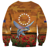 Cook Islands ANZAC Day Personalised Sweatshirt with Poppy Field LT9 - Polynesian Pride