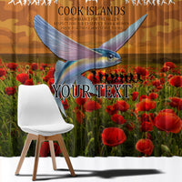 Cook Islands ANZAC Day Personalised Window Curtain with Poppy Field LT9 - Polynesian Pride