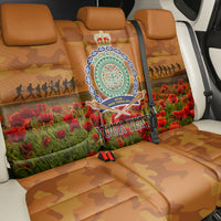 Niue ANZAC Day Personalised Back Car Seat Cover with Poppy Field LT9