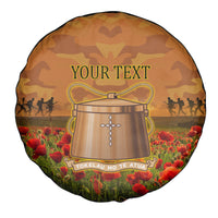 Tokelau ANZAC Day Personalised Spare Tire Cover with Poppy Field LT9 - Polynesian Pride