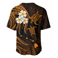 Hawaii Baseball Jersey Niihau Islands Polynesian Sunset Plumeria Gold Vibe LT9 - Polynesian Pride