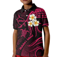 Hawaii Kid Polo Shirt Molokai Islands Polynesian Sunset Plumeria Pink Vibe LT9 Kid Pink - Polynesian Pride