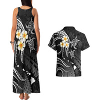 Polynesian Hawaii Couples Matching Tank Maxi Dress And Hawaiian Shirt Lanai Islands with Pacific Plumeria White Vibe LT9 - Polynesian Pride